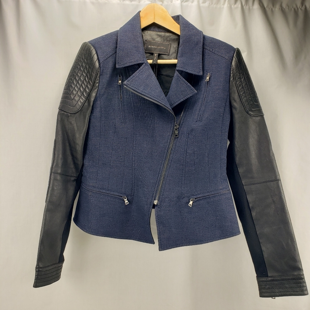 BCBG Max Azria Moto Jacket Size M NWT - Picture 2 of 7